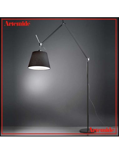 Tolomeo Mega Floor Nera On/Off Condiffusore Tessuto Nero Da 360Mm