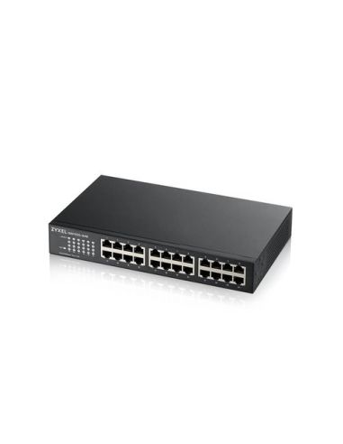 Switch Zyxel Gs-1100-24E Unmanaged, 24 Porte Gigabit, Design Senza Ventole, Desktop/Rack - Gs1100-24E-Eu0103f