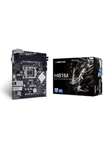 Mb Biostar H61mhv3 Lga 1155 H61 2Ddr3 VgaHdmi Pcie, 4*Sata Matx