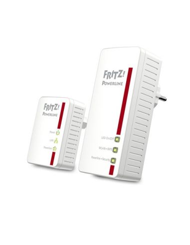 Adattatore Powerline Fritz! 540E Wireless Conf. 2Pz X Lan 500M 2P 10/100Base-T Rj45 Homeplug Av, Bianco - 20002684