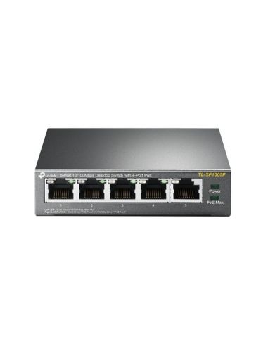 Switch Tp-Link Tl-Sf1005p 5P Lan 10/100M Di Cui 4 Poe (Fino A 58W)