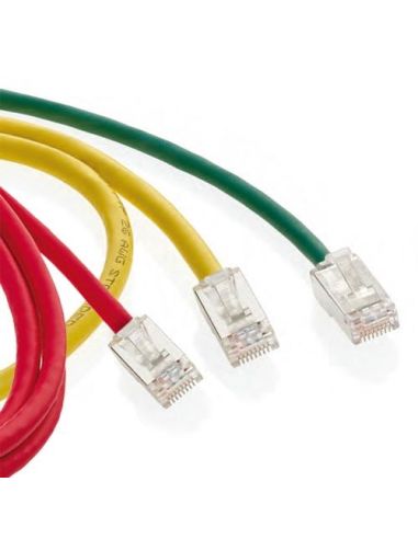 Ac6pcf015-1Cchb - Cat 6A 1.5M Stranded 4 Pair Rj45  Blade Patch Cord Red Lshf/Lszh Iec 332.1 Sheathed