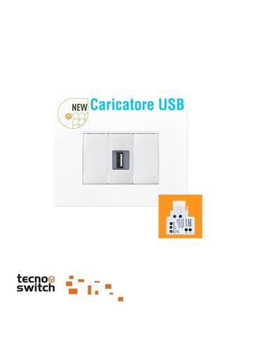 Mini Kystone Caricatore Usb 2.4A 5Vtipo A