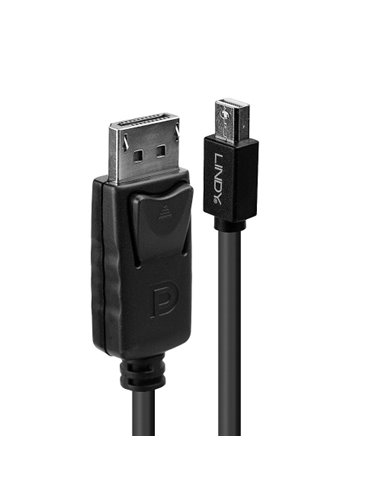 Cavo Lindy Mini Displayport Nero, 2M- Risoluzioni Fino A 4K, 4096X2160 A 5.6Gbit/S X 4 Lanes-Banda: 21.6 Gbit/S