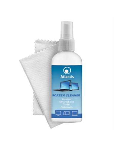 Bomboletta Spray Atlantis P002-1002227 Detergente Per Monitor 100Ml  Panno Microfibra 20X20 Cm