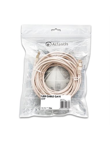 Atlantis Cavo Di Rete Cat 6: Cavo Di Rete Utp (Patch Cord) Categoria Cat-6 Lunghezza 10M P019-Ln_6-U-Xa