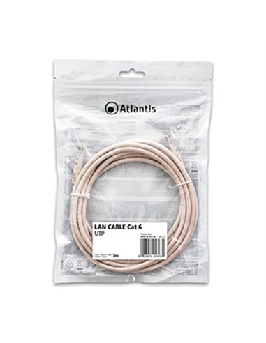 Atlantis Cavo Di Rete Cat 6: Cavo Di Rete Utp (Patch Cord) Categoria Cat-6 Lunghezza 3M P019-Ln_6-U-3A