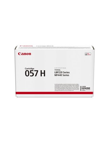 Toner Canon 057H Bk Nero 10000Pp X Mf443dw Mf445dw Mf446x Mf449x Lbp223dw Lbp226dw Lbp228x Mf453dw Mf455dw Lbp233dw Lbp236dw