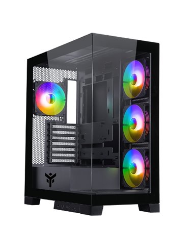 Case Itek Showbui 45B - Gaming Tower, Atx, 4X12cm Argb Fan, 2Xusb3, Type-C,Syde & Front Panel Temp Glass - Itgcasb45b