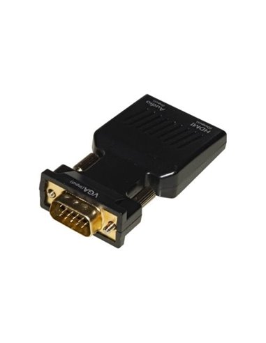 Adattatore Link Da Pc Vga  Audio 3,5 Mm Stereo A Tv O Video Hdmi, M/F, Lkadat129